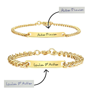 Partnerarmband mit Handschrift