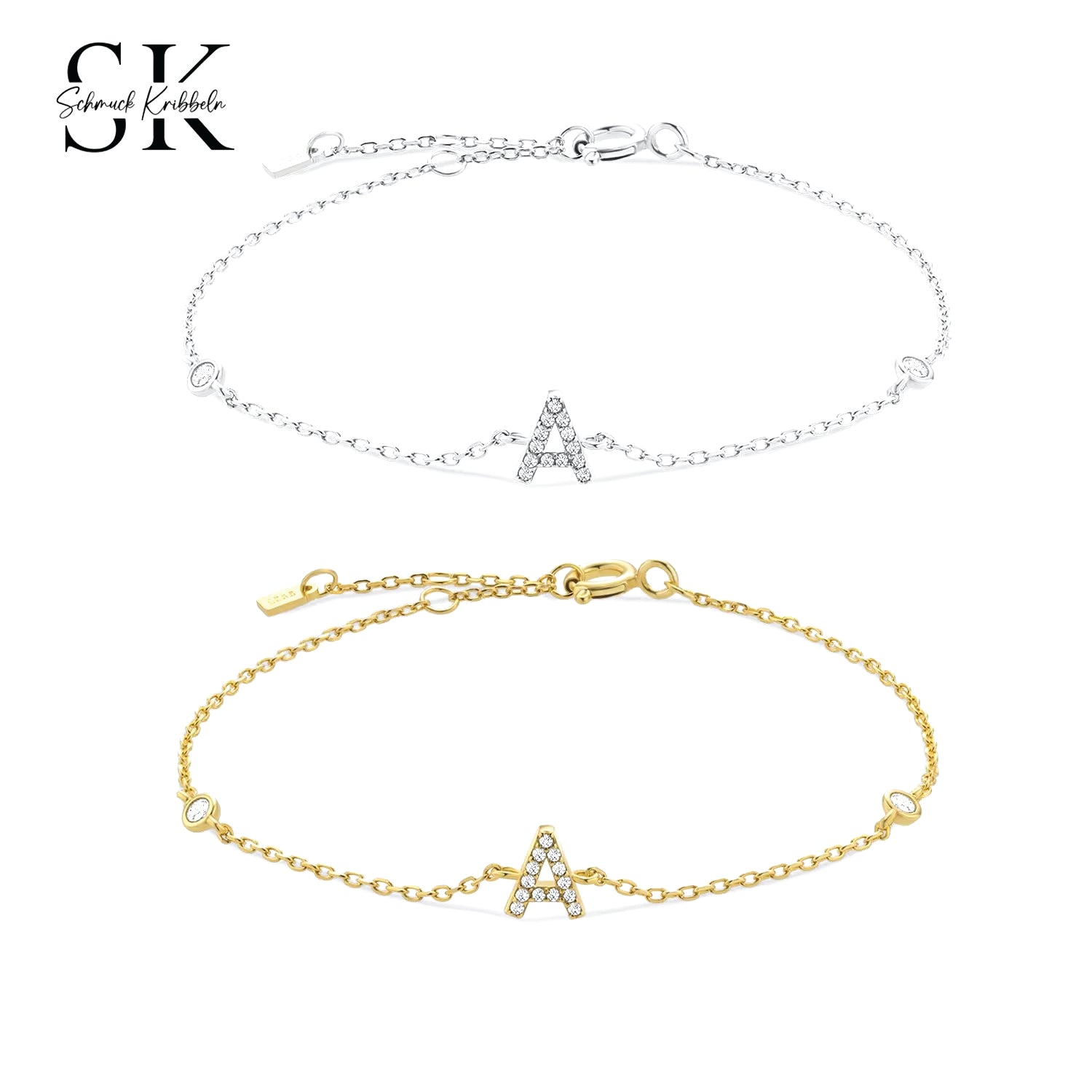 Armband mit Buchstabe und Zirkonia